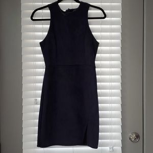 Navy Suede Dress